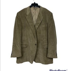 Stafford Corduroy Blazer Sport Coat Jacket Mens 50R Brown